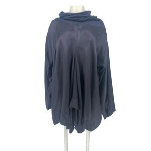 Antonio Marras Navy Draped Cowl Neck Tunic Dress IT 44 US 8 Artisan Avant Garde